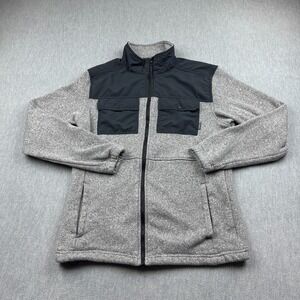 Columbia Jacket Men Large Gray Fleece Full Zip Long Sleeve Hiking Trail Outdoors
